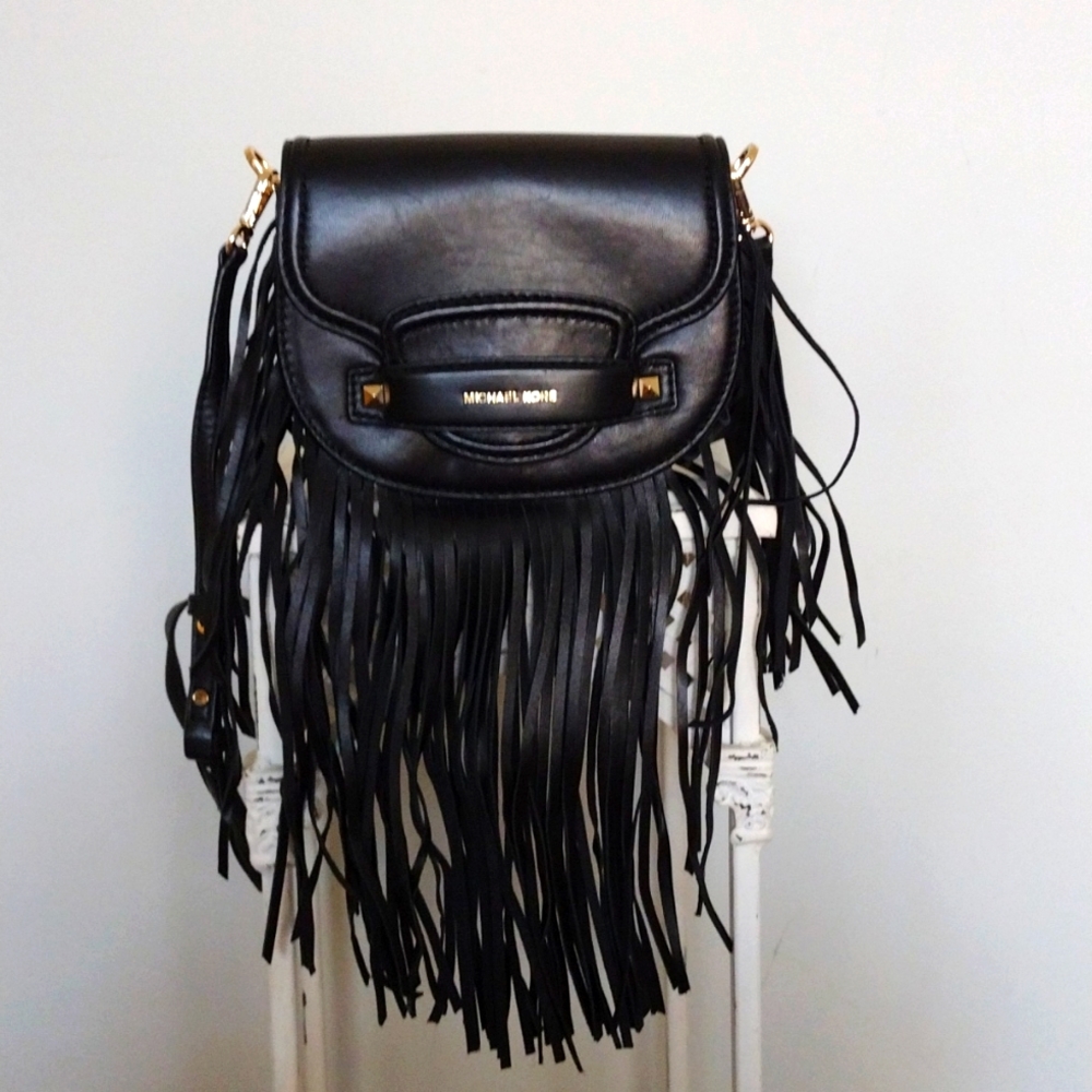 Michael Kors black leather purse